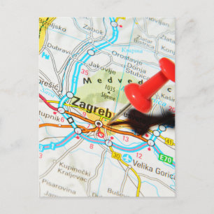 Zagreb, Kroatien Postkarte