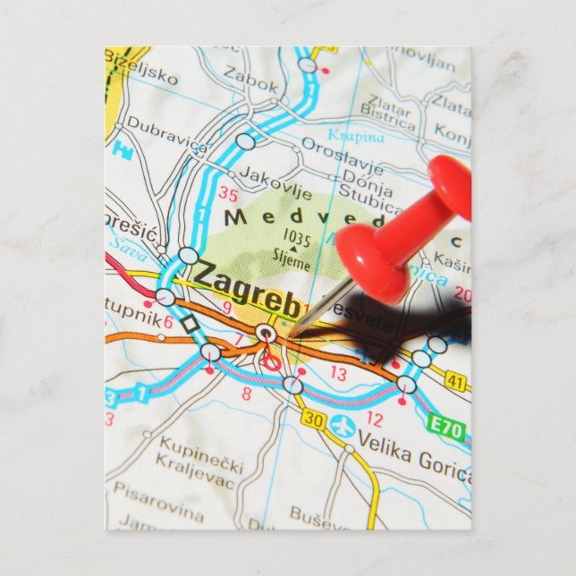 Zagreb, Kroatien Postkarte (Vorderseite)