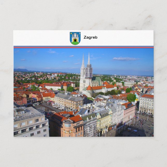 Zagreb - Kroatien Postkarte (Vorderseite)