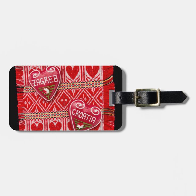 Zagreb Kroatien Souvenir Gepäckanhänger (Vorderseite horizontal)