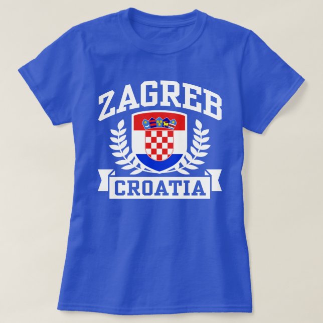 Zagreb Kroatien T-Shirt (Design vorne)