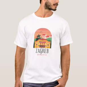 Zagreb Kroatien Vintage Balkanreisen T-Shirt