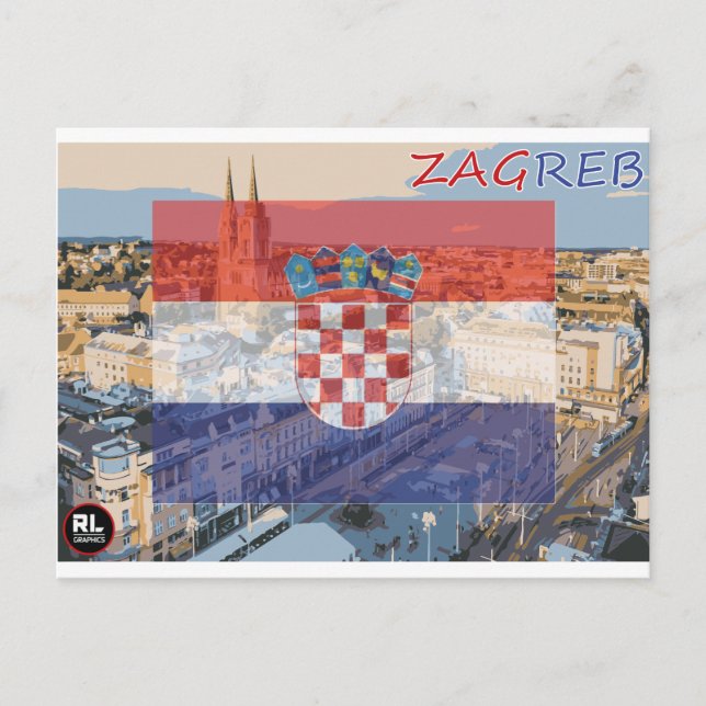 Zagreb Postcard Postkarte (Vorderseite)