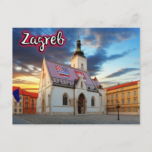 Zagreb Postkarte (Vorderseite)