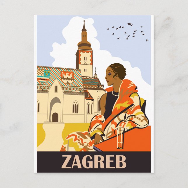 Zagreb Postkarte (Vorderseite)