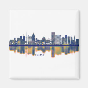 Zagreb Skyline Magnet
