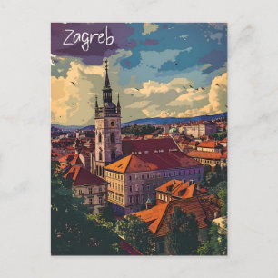 Zagreb Vintag Postkarte