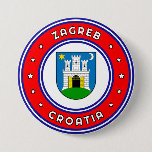 Zagreber Wappen Kroatien Button