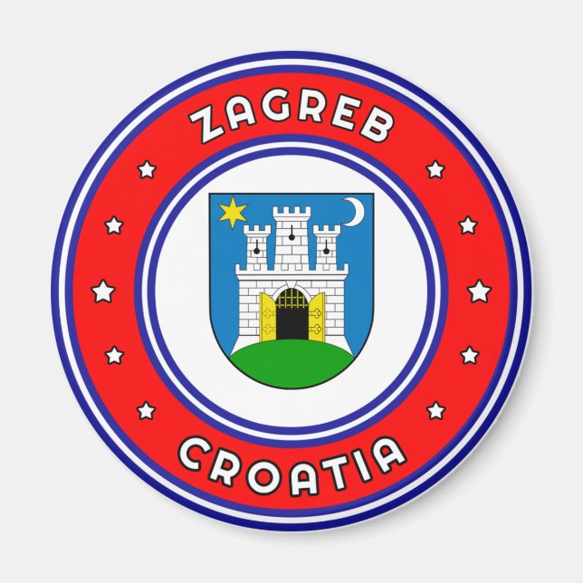 Zagreber Wappen Kroatien Magnet (Vorne)