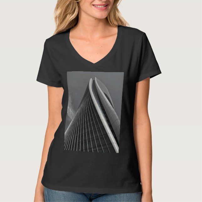 Zaha Architecture Skyscraper Building Office Urban T-Shirt (Vorderseite)