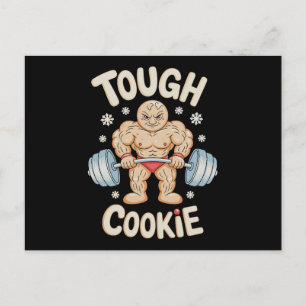 Zäher Cookie-Gym-Workout-Lebkuchen-Weihnachten Feiertagspostkarte