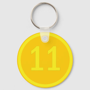 Zahl 11 in einem Kreis Schlüsselanhänger