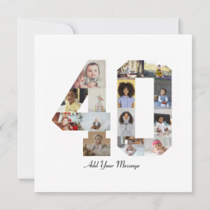 Zahl 40 FotoCollage Ankündigung