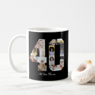 Zahl 40 FotoCollage Kaffeetasse