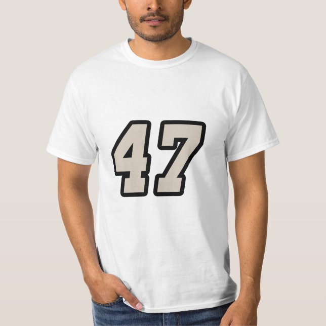 Zahl 47 T-Shirt (Vorderseite)