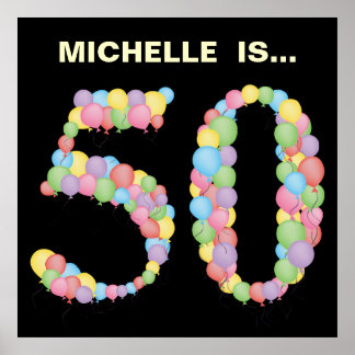 Zahl 50 50. Ballons Geburtstagsparty Dekoration