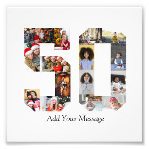 Zahl 50 FotoCollage Fotodruck