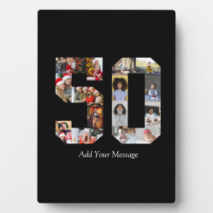 Zahl 50 FotoCollage Fotoplatte