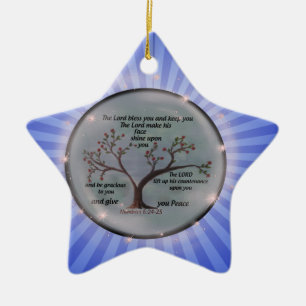 Zahl-6:24 - 26 Lord Bless You und behalten Sie Keramikornament