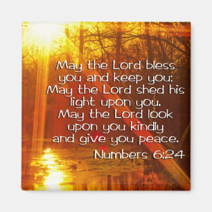 ZAHL-6:24 BIBEL-VERS - KANN DER LORD BLESS YOU MAGNET