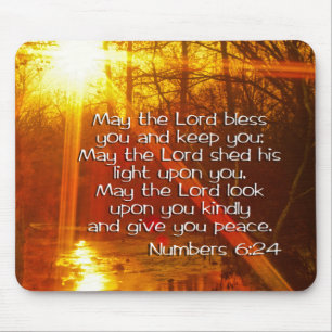ZAHL-6:24 BIBEL-VERS - KANN DER LORD BLESS YOU MOUSEPAD