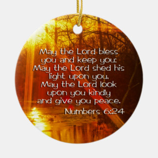 ZAHL-6:24 VERZIERUNG KANN DER LORD BLESS YOU KERAMIK ORNAMENT