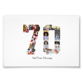 Zahl 70 FotoCollage Fotodruck