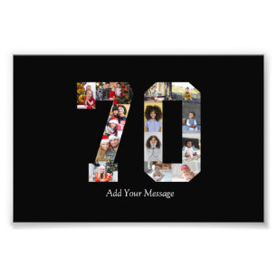 Zahl 70 FotoCollage Fotodruck