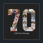 Zahl 70 FotoCollage Magnetkarte<br><div class="desc">Bei diesem individuell anpassbaren Produkt werden Fotos so angeordnet, dass sie die Form einer Zahl bilden. Es wird oft für Meilensteine wie Geburtstage, Jahrestage oder Erfolge verwendet, um den Anwendern die Möglichkeit zu geben, unvergessliche Bilder in einem Single zu präsentieren. Die Designs bieten in der Regel Platz für verschiedene Foto-Größen...</div>