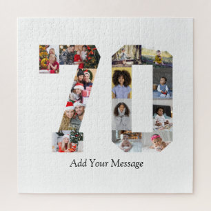 Zahl 70 FotoCollage Puzzle