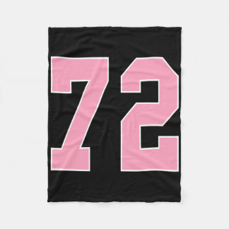 Zahl 72 Pink Footbyll Bysketbyll Brustkrebs A Fleecedecke
