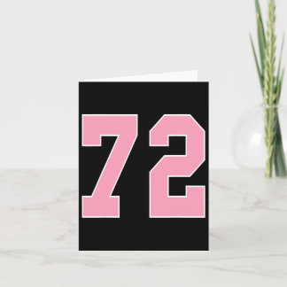 Zahl 72 Pink Footbyll Bysketbyll Brustkrebs A Karte