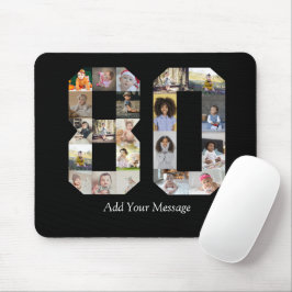Zahl 80 FotoCollage Mousepad