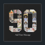 Zahl 90 FotoCollage Magnetkarte<br><div class="desc">Bei diesem individuell anpassbaren Produkt werden Fotos so angeordnet, dass sie die Form einer Zahl bilden. Es wird oft für Meilensteine wie Geburtstage, Jahrestage oder Erfolge verwendet, um den Anwendern die Möglichkeit zu geben, unvergessliche Bilder in einem Single zu präsentieren. Die Designs bieten in der Regel Platz für verschiedene Foto-Größen...</div>