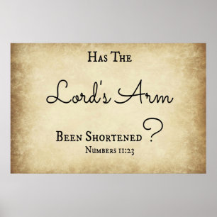 Zahl-Bibel-Vers hat Arm des Lords Poster