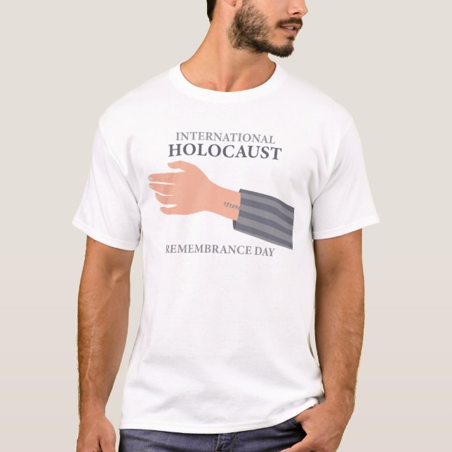 Zahl der Gefangenen am Holocaust-Gedenktag T-Shirt (Vorderseite)