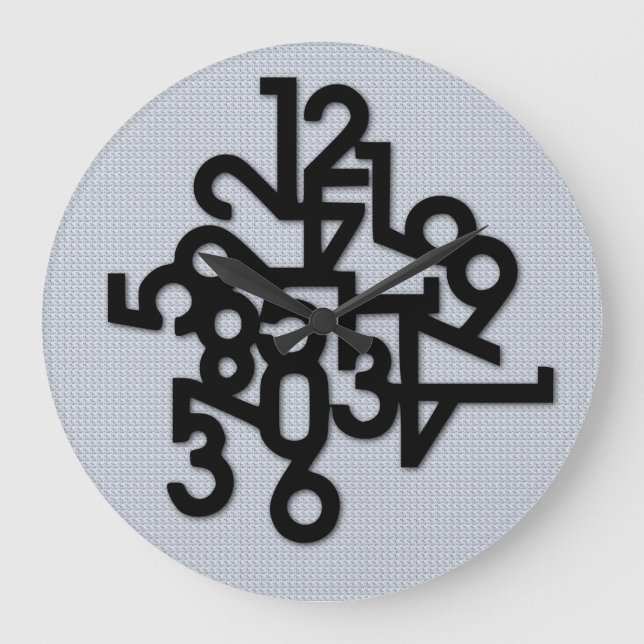 Zahl-Durcheinander Große Wanduhr (Vorderseite)