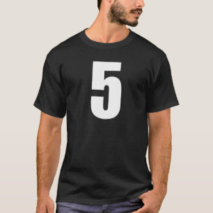 Zahl Fünf Ziffern 5 Schlichte weiße Zahlen Premium T-Shirt