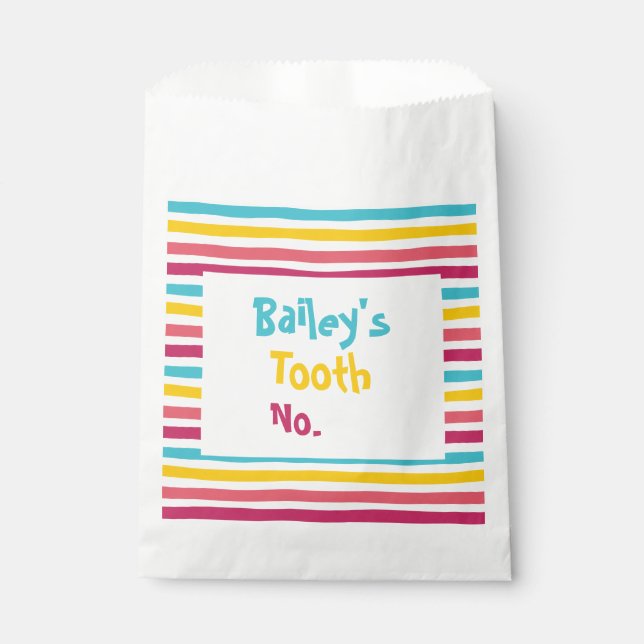 Zahl Sie selbst gestanzte Kids Tooth Bag Geschenktütchen (Vorderseite)