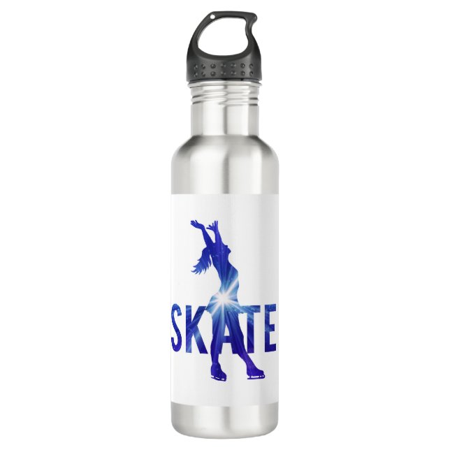 Zahl Skate-Logo-Geschenkartikel Edelstahlflasche (Vorderseite)