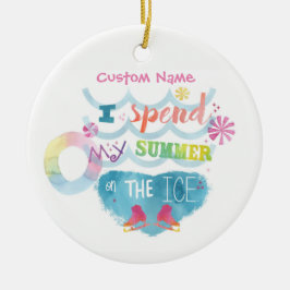 Zahl Skaten-Verzierung verbringe ich Sommer auf Keramikornament