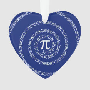 Zahl-Spirale für PU auf Marine-Blau Ornament