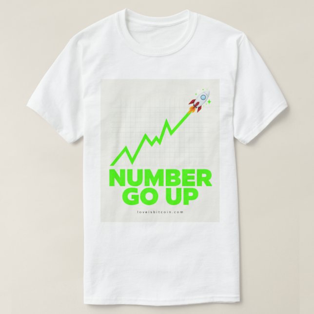 ZAHL STEIGT - Bitcoin Meme T-Shirt (Design vorne)
