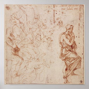 Zahl Studien für eine Frau Poster