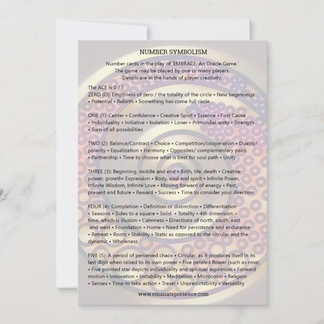 ZAHL-SYMBOLISMUS - Einladung (Vorderseite)