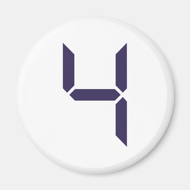 Zahl - vier - 4 magnet (Vorne)