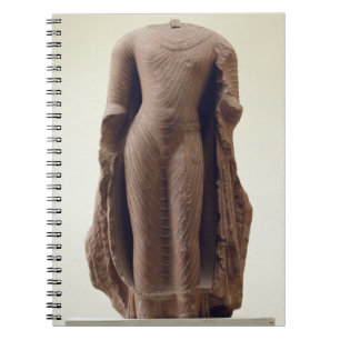 Zahl von einem stehenden Buddha, Jamalpur, Mathura Notizblock