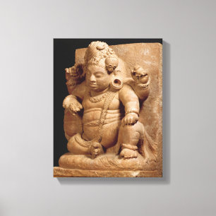 Zahl von Siva als Vamana, Mansar Maharashtra (Rot Leinwanddruck