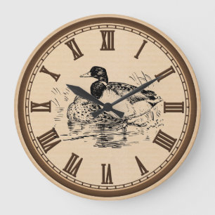 Zahl-Wanduhrdekor der Vintagen Enten römischer Große Wanduhr