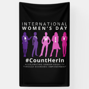 Zähle sie am Internationalen Frauentag Banner